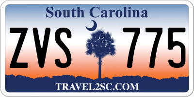 SC license plate ZVS775