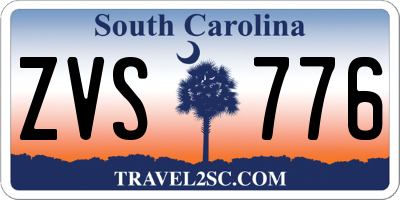 SC license plate ZVS776