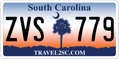 SC license plate ZVS779