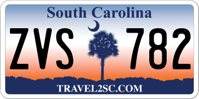 SC license plate ZVS782