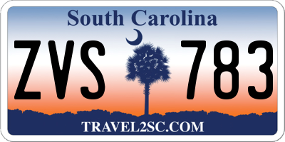SC license plate ZVS783