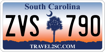 SC license plate ZVS790