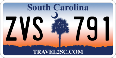SC license plate ZVS791