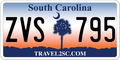 SC license plate ZVS795
