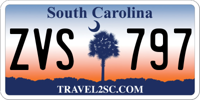 SC license plate ZVS797