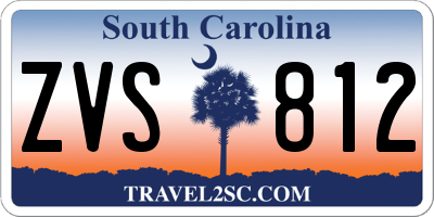 SC license plate ZVS812