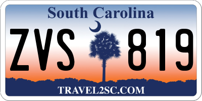 SC license plate ZVS819
