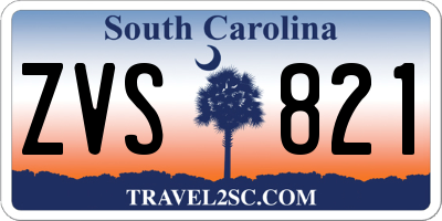 SC license plate ZVS821