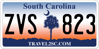 SC license plate ZVS823