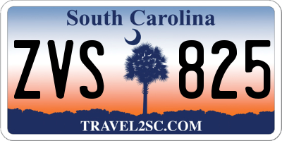 SC license plate ZVS825