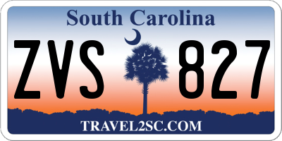SC license plate ZVS827