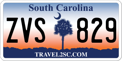 SC license plate ZVS829