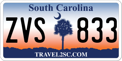 SC license plate ZVS833