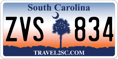 SC license plate ZVS834