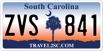 SC license plate ZVS841