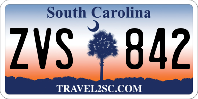 SC license plate ZVS842