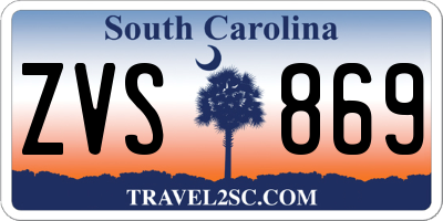 SC license plate ZVS869