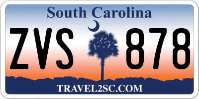 SC license plate ZVS878