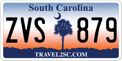 SC license plate ZVS879