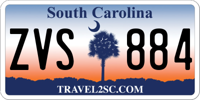 SC license plate ZVS884