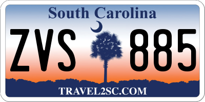 SC license plate ZVS885