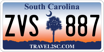 SC license plate ZVS887
