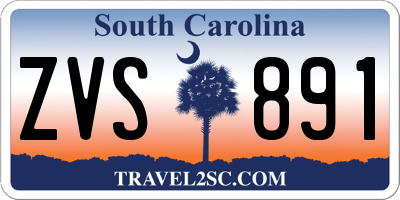 SC license plate ZVS891