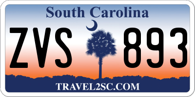 SC license plate ZVS893