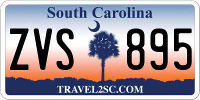 SC license plate ZVS895