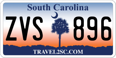 SC license plate ZVS896