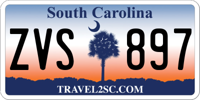 SC license plate ZVS897
