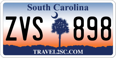 SC license plate ZVS898