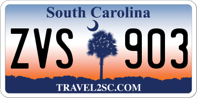 SC license plate ZVS903
