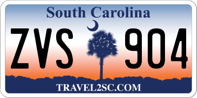 SC license plate ZVS904