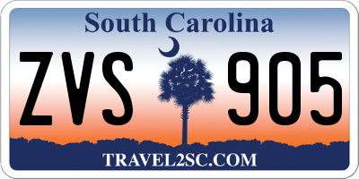 SC license plate ZVS905