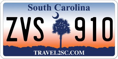 SC license plate ZVS910