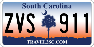 SC license plate ZVS911