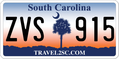 SC license plate ZVS915