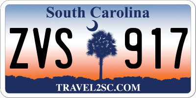 SC license plate ZVS917