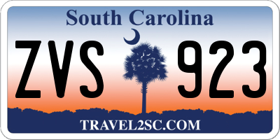 SC license plate ZVS923