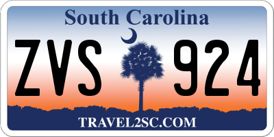 SC license plate ZVS924