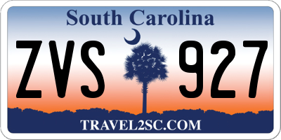 SC license plate ZVS927