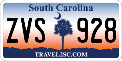 SC license plate ZVS928