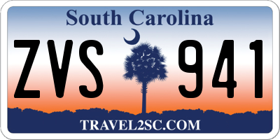 SC license plate ZVS941