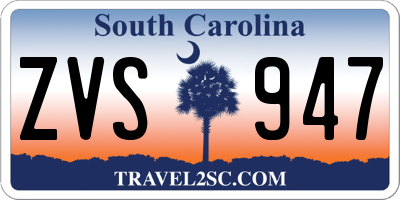SC license plate ZVS947