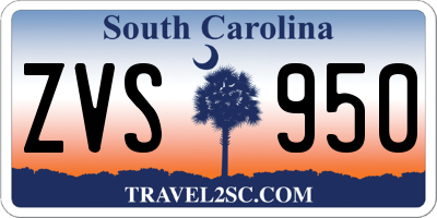 SC license plate ZVS950