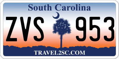 SC license plate ZVS953