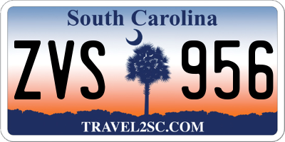 SC license plate ZVS956