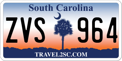 SC license plate ZVS964