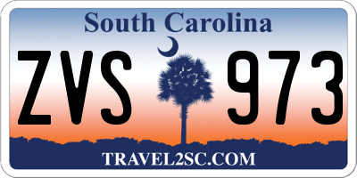 SC license plate ZVS973